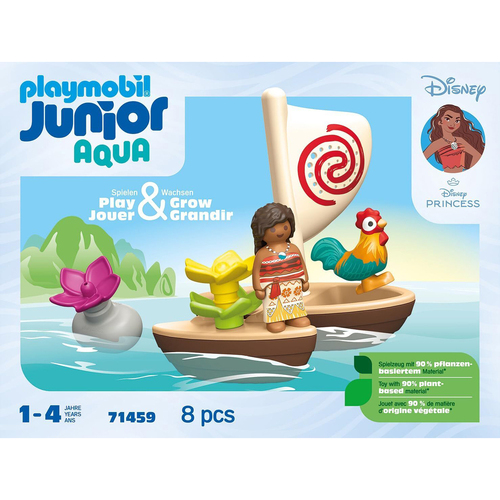 Playmobil 1.2.3 & Disney Moana's Sail Boat Kids/Childrens Playset 18m+