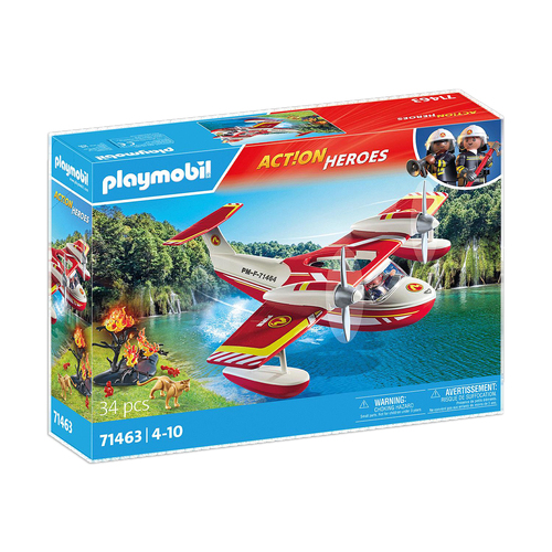 Playmobil Firefighting plane with extinguishing function Kids Toy 4+