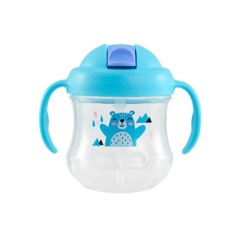 Pigeon 200ml Magmag Straw Cup Blue Baby/Toddler 8m+