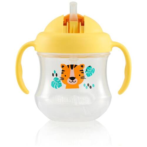  Pigeon Magmag Silicone Straw Baby Cup Yellow Easy Grip 200ml 8m+