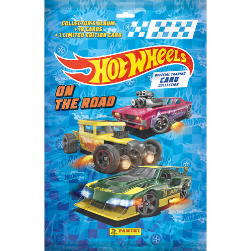 Panini Hot Wheels Starter Pack Album w/ 19 Trading Collectors Cards 3y+