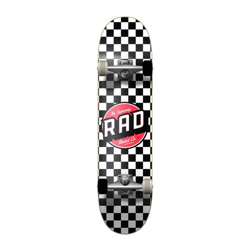 Rad Board Co Complete Skateboard Dude Checkers Black/White Old Graphic 02