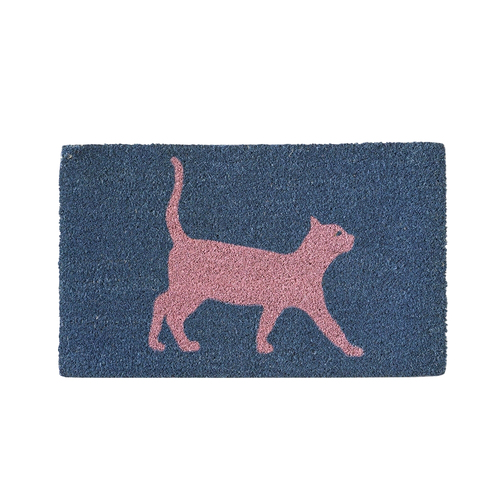 Rayell 75x45cm Doormat Cat Strut Home Decor - Blue