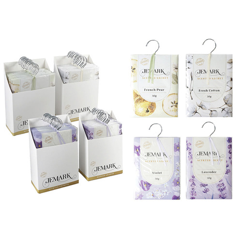 6PK Jemark Fragrance Sachet Hanger 50G Assorted Fragrances Set