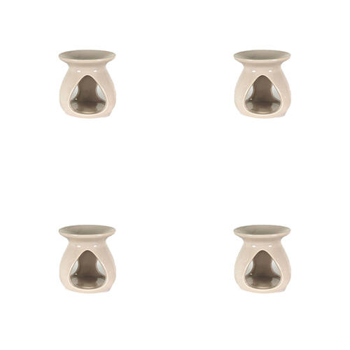 4PK Jemark 10.5cm Oil Burner Gloss Finish Assorted Grey/Black/White