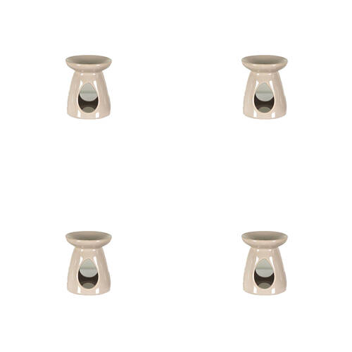 4PK Jemark 9.5cm Oil Burner Gloss Finish Assorted Grey/Black/White