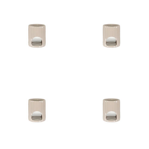 4PK Jemark 11.5cm Oil Burner - Ribbed Assorted Grey/Black/White