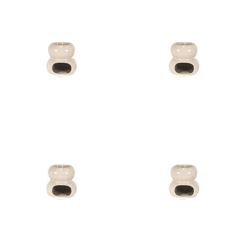 4PK Jemark 10.8cm Oil Burner - Glossy Finish Assorted Grey/Black/White