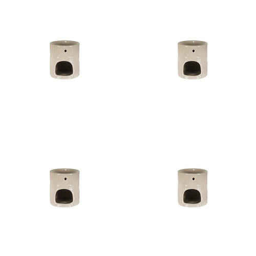 4PK Jemark 10cm Oil Burner - Ribbed Assorted Grey/Black/White