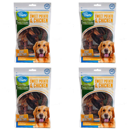 4PK Pets Own Sweet Potato & Chicken Healthy Tasty Dog Treats 150g