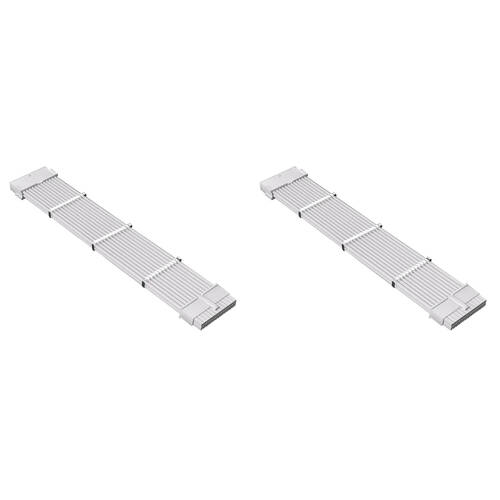 2PK Cruxtec PP-24P4-30WH A-TX 24Pin Male to Female Cable 30cm White
