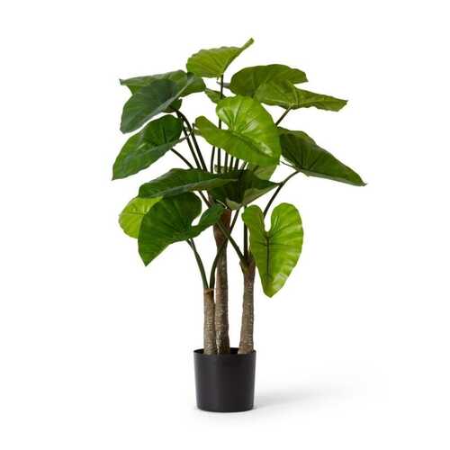 E Style 100cm Alocasia Potted Artificial Plant Decor - Green