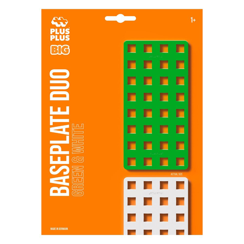 2pc Plus Plus Big 18x26cm 3D Puzzle Baseplates 5y+ White/Green