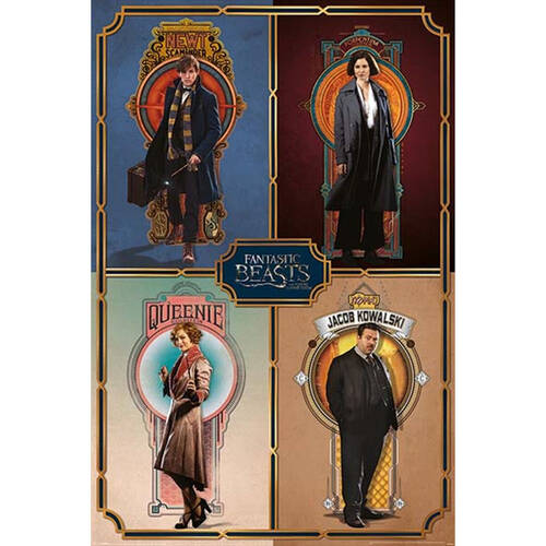 Wizarding World Fantastic Beasts Framed Cast Poster 91x61cm
