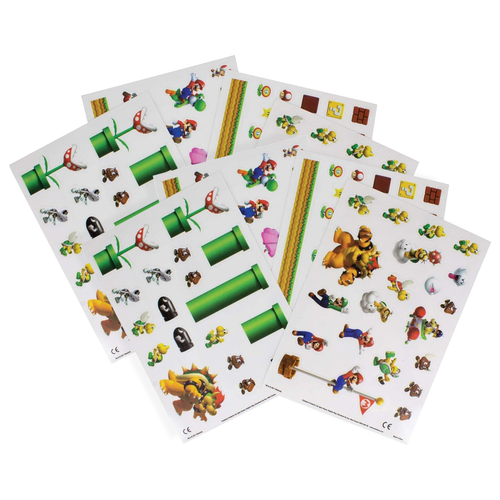 2PK Nintendo Super Mario Gadget Customisable Sticker Decals 3+