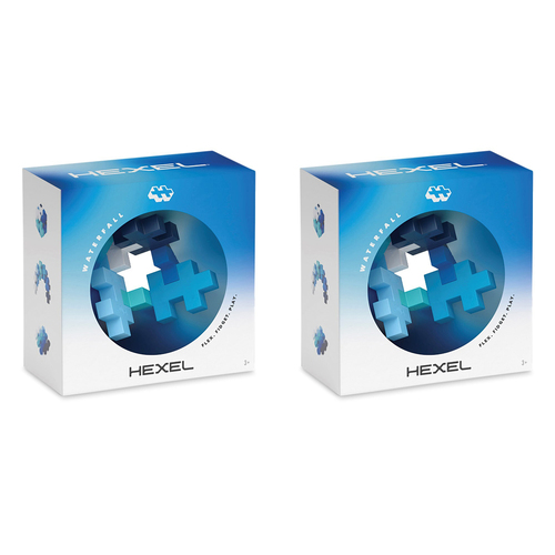 2PK Plus Plus Hexel Fidget Toy Waterfall 6-Interconnected Blocks 3y+