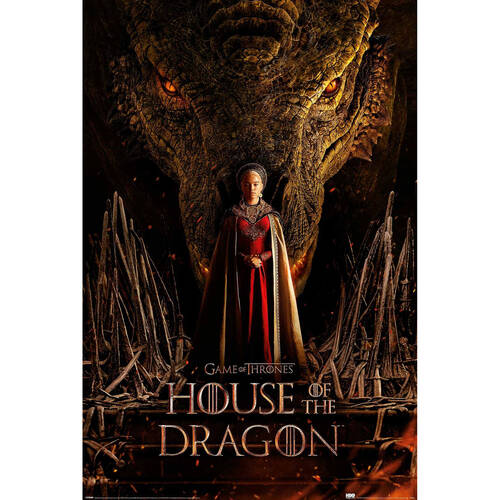 House of the Dragon Rhaenyra Throne Poster Wall Decor 91x61cm