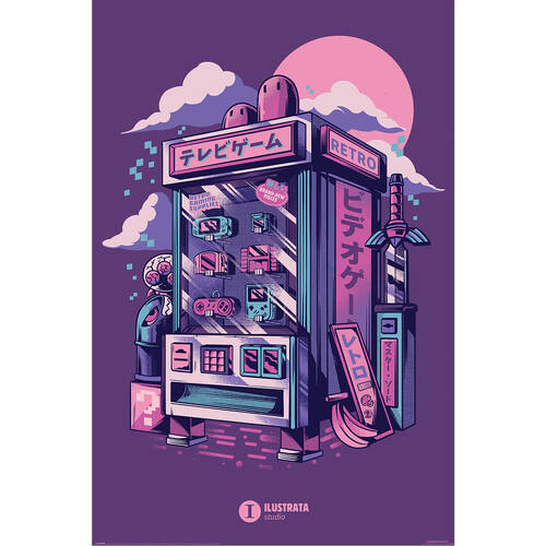 Impact Merch Ilustrata Retro Vending Machine Poster 91x61cm
