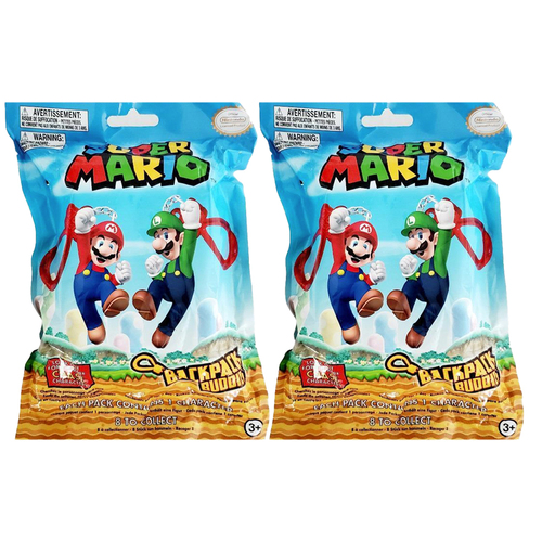 2PK Nintendo Super Mario Backpack Buddies Series 2 Collectible 8+