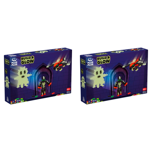 2x 360pc Plus-Plus Build & Glow Glow in the Dark Kids Building Toy 5y+