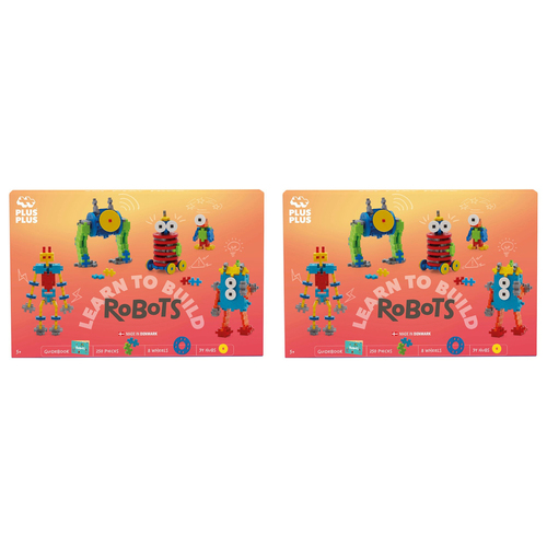 2x 275pc Plus-Plus Learn to Build Robots Kids/Children Building Toy 5y+