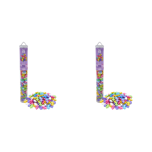 2x 100pc Plus Plus Pastel Mix Kids 3D Puzzle Building  Toy 5y+