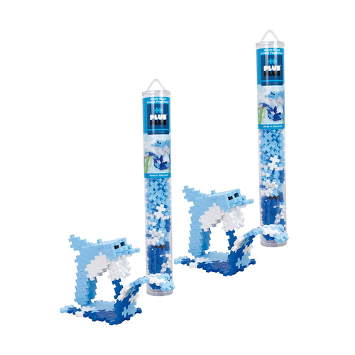 2PK 100pc Plus-Plus Dolphin Tube Kids/Toddler Toy 5y+