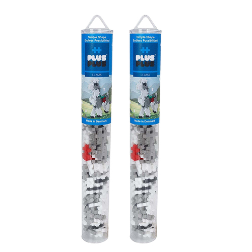 2PK 100pc Plus-Plus Llama Tube 2D Building Puzzle Toy 5y+