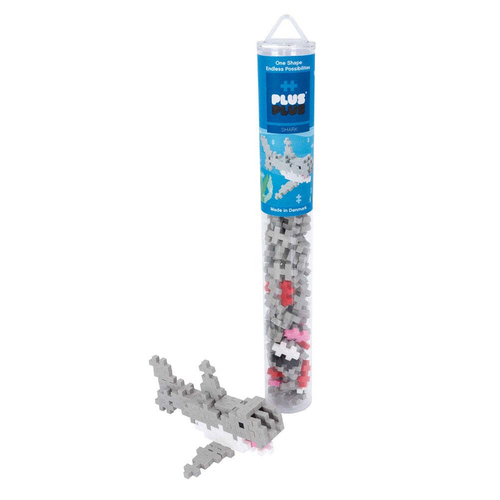 100pc Plus Plus 4x28cm Shark Kids 3D Puzzle Toy 5y+
