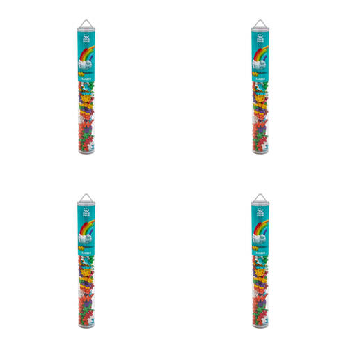 4x 100pc Plus-Plus Rainbow Color Mix Tube Building Blocks Toys 5y+