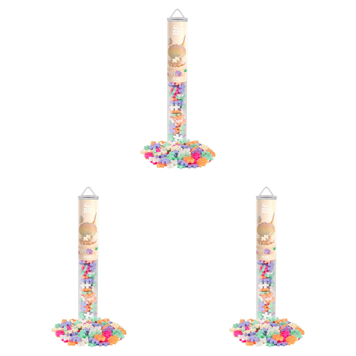3x 100pc Plus Plus 3.5x28cm Pearl Mix Building Toy 5y+