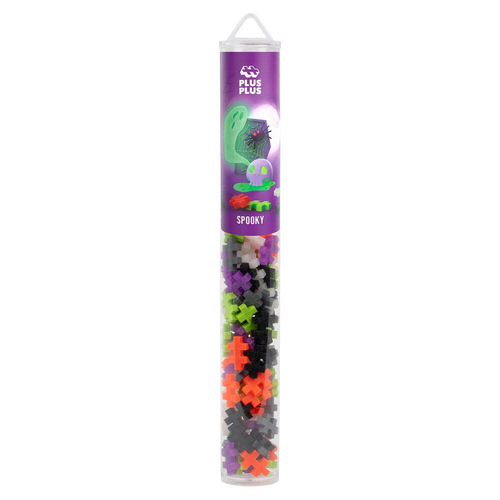 100pc Plus Plus 4x28cm Spooky Mix Tube Educational 3D Puzzle 5y+