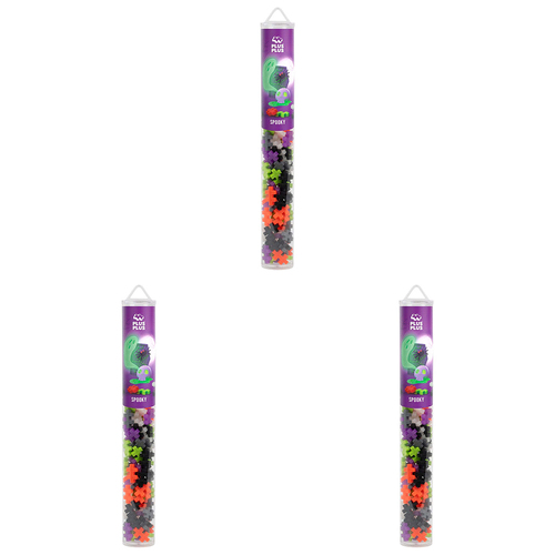 3x 100pc Plus Plus 4x28cm Spooky Mix Tube Educational 3D Puzzle 5y+