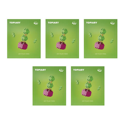 5PK Plus-Plus Plant Packs Building Toy Topiary Kids 5y+