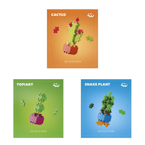 3pc Plus-Plus Plant Packs Building Toy Topiary/Snake/Cactus Kids Set 5y+