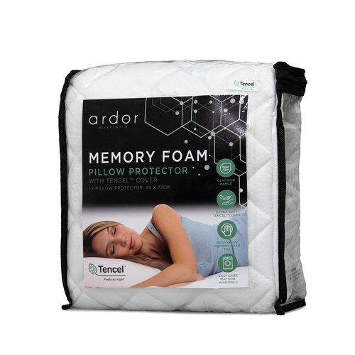 Ardor Memory Foam Pillow Protector w/ Tencel Cover Light Blue
