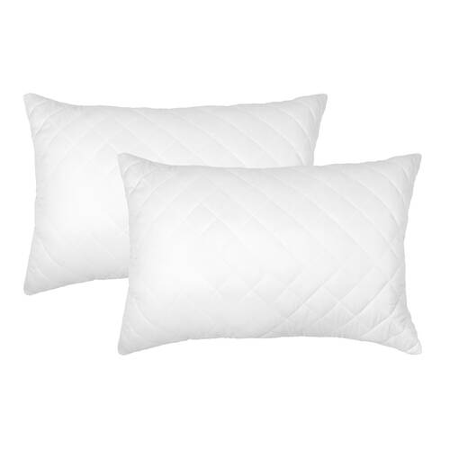 2pc Ardor Boudoir Quilted Microfibre Pillow Protector White 50x75cm