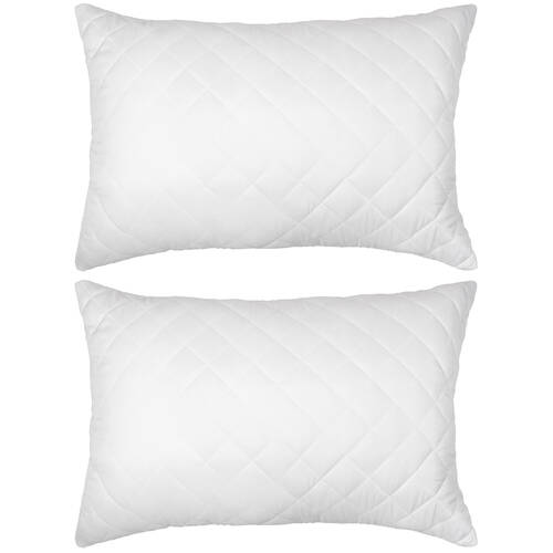 2PK Ardor Boudoir King Size Zip Closure Pillow Protector 51 x 91cm White