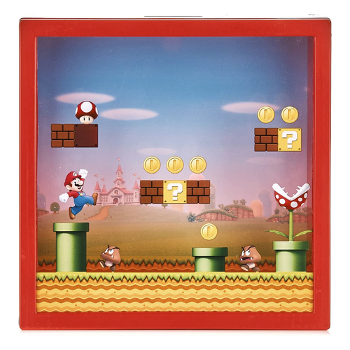 Paladone Super Mario See Through Themed Money Box Cube 8y+