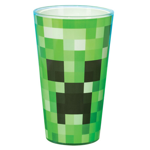 Paladone Minecraft Creeper Mob Kids Novelty Drinking Glass Green
