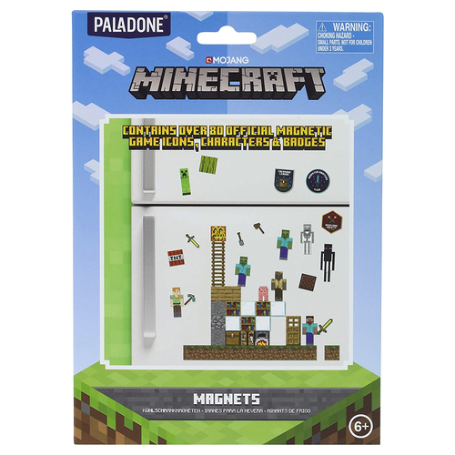 87pc Paladone Minecraft Build A Level Kids Magnets Toy Set 6y+