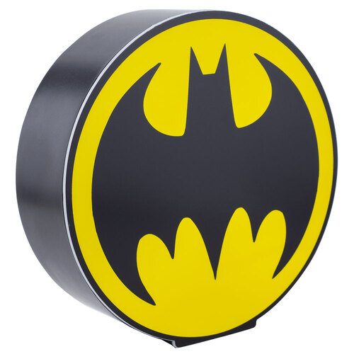 Batman Logo DC Comics 16cm Round Night Light - Yellow/Black