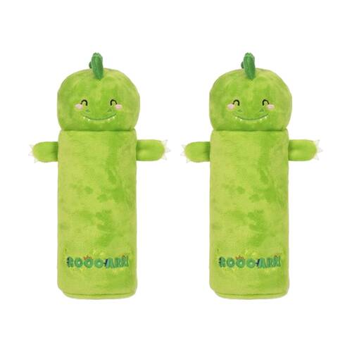 2PK Legami Plush Pencil Case Dino Theme Super Soft w/Zip Kids Stationery 3y+