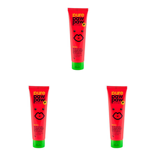 3PK Pure Paw Paw Ointment 25g Skin Ointment Lip Balm - Cherry