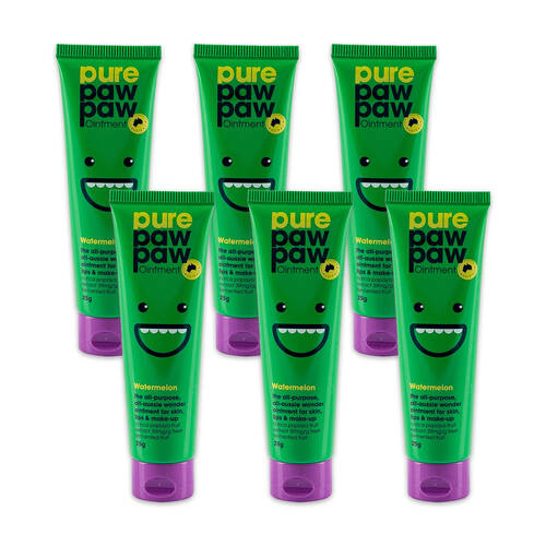 6PK Pure Paw Paw Ointment 25g Skin Ointment Lip Balm - Watermelon