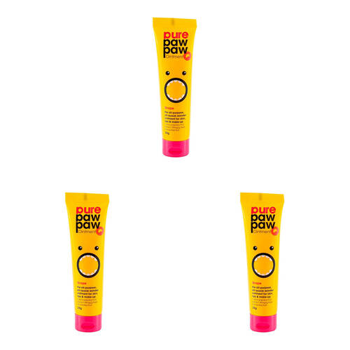 3PK Pure Paw Paw Ointment 25g Skin Ointment Lip Balm - Grape