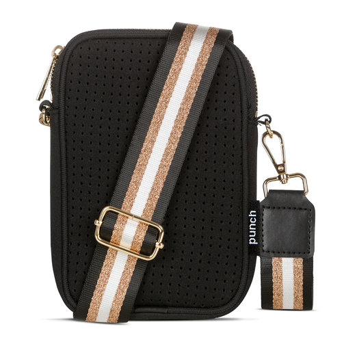 Punch Neoprene Mobile Bag Women's Travel Handbag Black