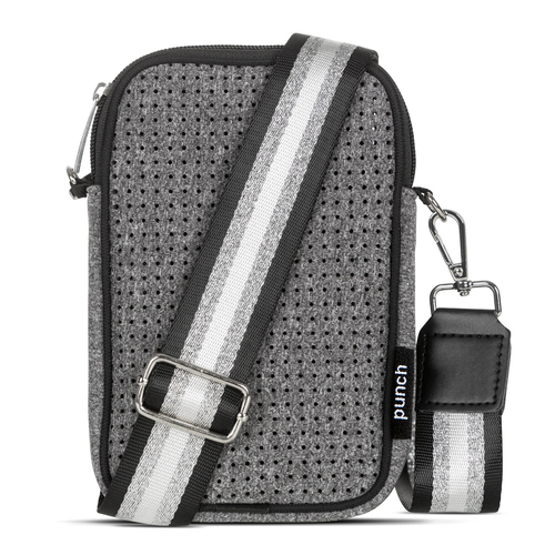 Punch Neoprene Mobile Women's Travel Handbag Marl Grey