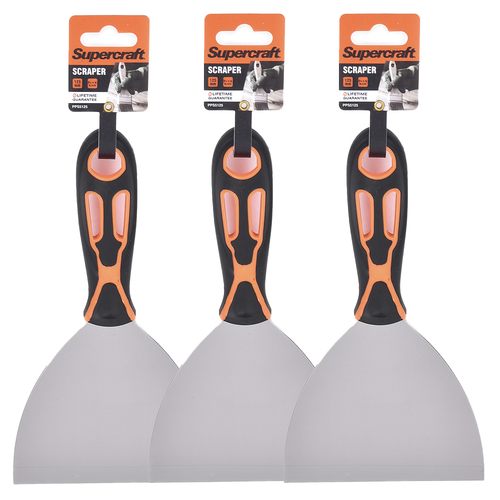 3PK Supercraft Putty/Filler/Compound Scraper Plastic Tool 125mm