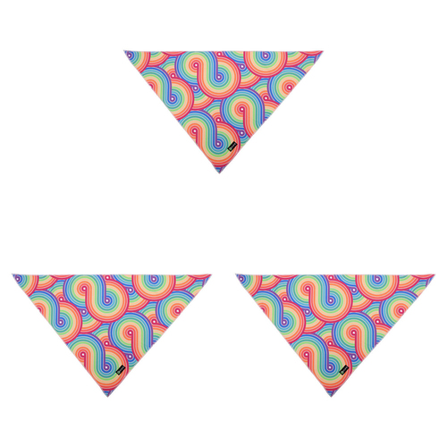 3PK Eco-Pup Themed Dog/Pet Dress Up Costume Bandana Rainbow 